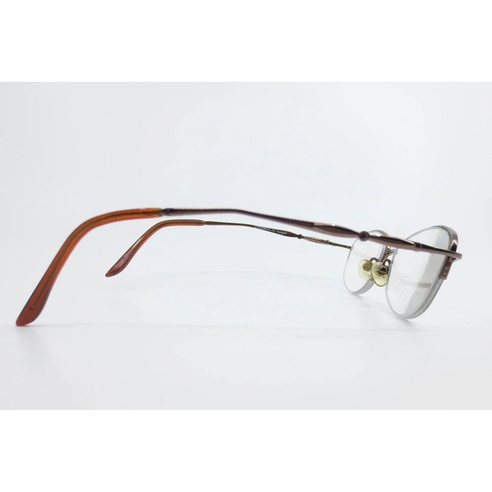 Visage Cashmere BRN Brown Semi Rimless Oval Eyeglasses Frames LT23256415